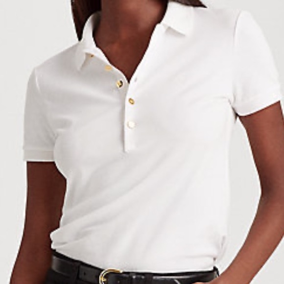 🍬 NWT 🍬Ralph Lauren👱🏼‍♀️Striped Polo 👕Sz.M🍬 - Picture 1 of 8